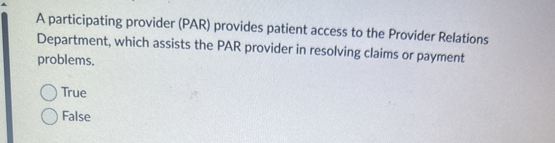 Solved A participating provider (PAR) ﻿provides patient | Chegg.com