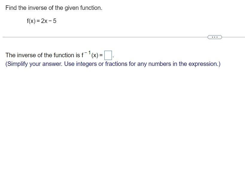 f x )= 5x 15 inverse