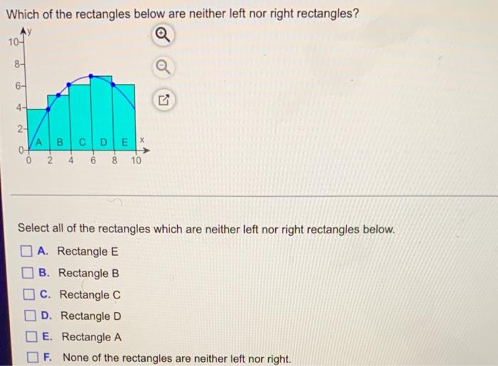 Solved Which of the rectangles below are neither left nor | Chegg.com
