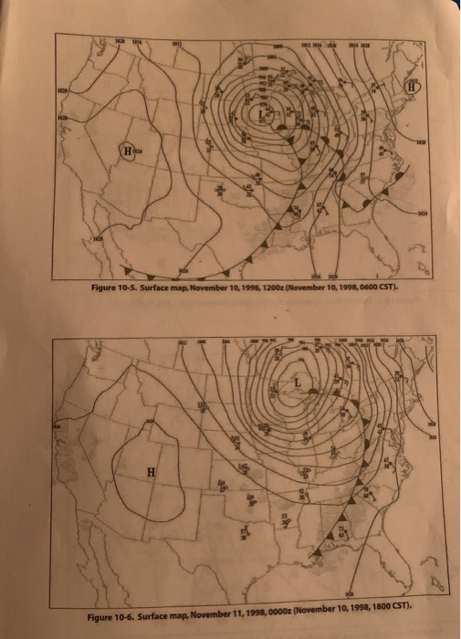 Solved Use the packet of surface analysis maps and | Chegg.com