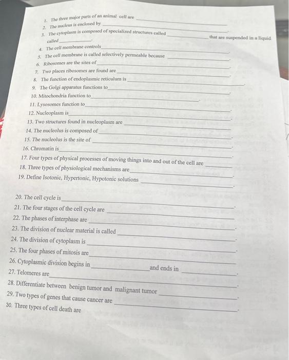 please write neatly answer 1-30 need asap | Chegg.com