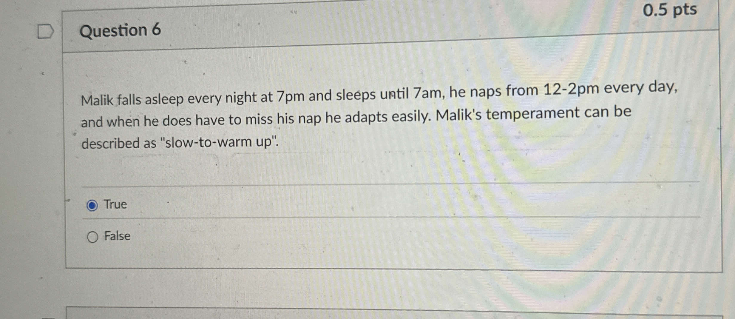 Solved Question 6Malik falls asleep every night at 7 ﻿pm and
