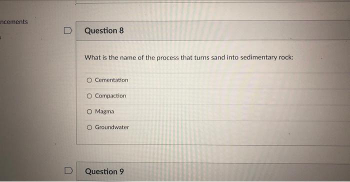 Solved What is the name of the process that turns sand into | Chegg.com