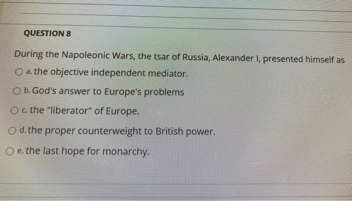 napoleonic wars essay questions