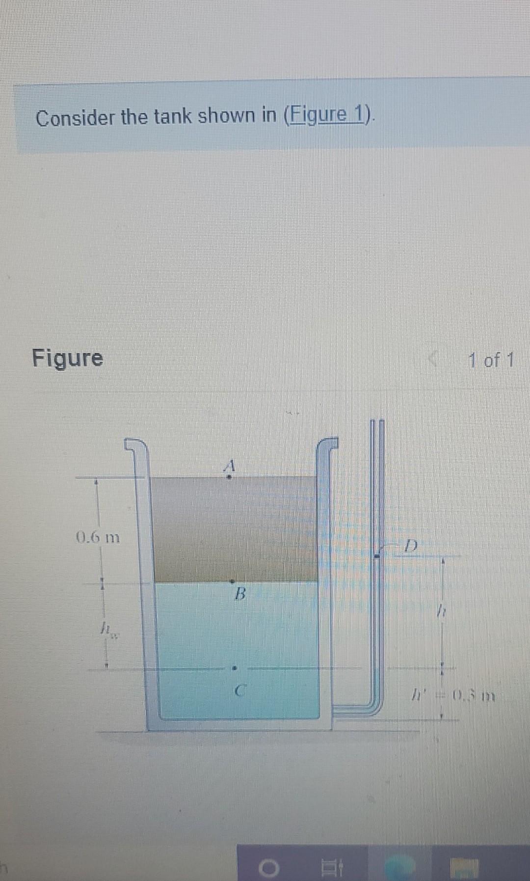Solved Consider the tank shown in (Figure 1) Figure 1 of 1 | Chegg.com