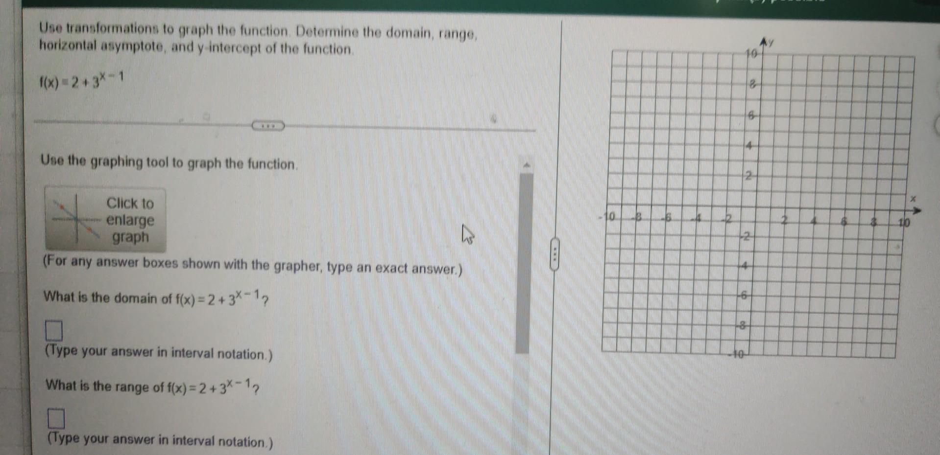 Solved Use transformations to graph the function. Determine | Chegg.com