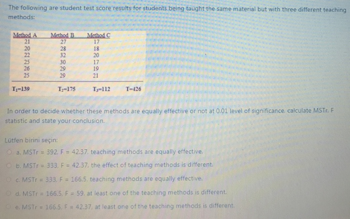 Solved Method A 21 20 22 25 26 25 Method B 27 28 32 30 29 29 | Chegg.com