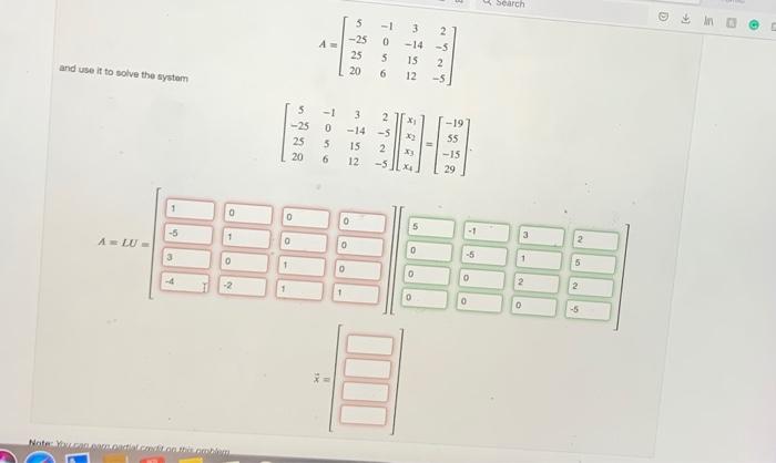 Solved Search 3 A 5 -25 25 20 -14 -1 0 5 6 2 -5 2 -5 and use | Chegg.com