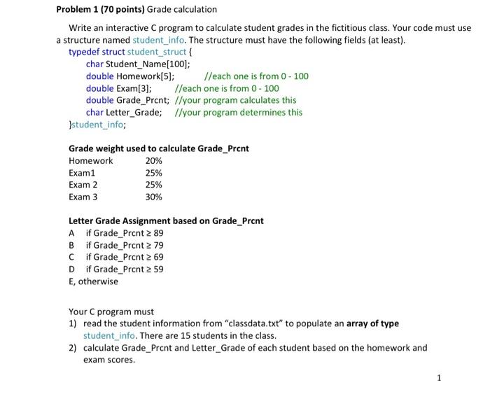 solved-problem-1-70-points-grade-calculation-write-an-chegg