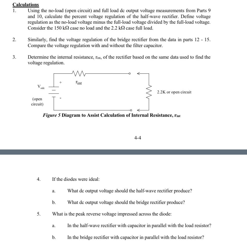CalculationsUsing the noload (open circuit) ﻿and