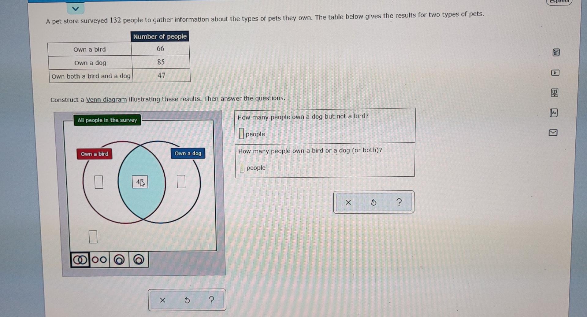 Solved A pet store surveyed 132 people to gather information