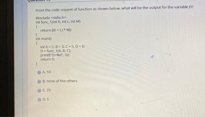 Solved Question 13 What is the output for the array in the C | Chegg.com