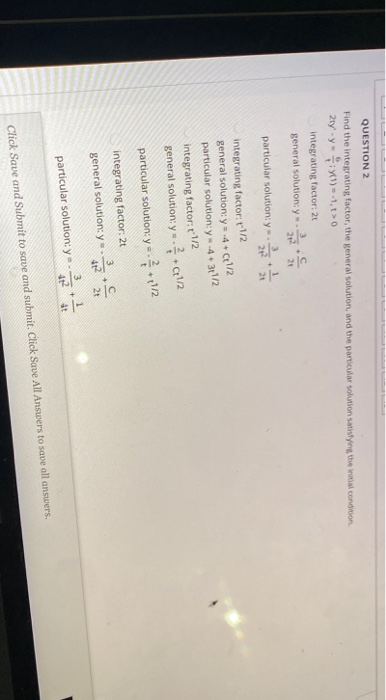 Solved 2 QUESTION 2 Find The Integrating Factor The General Chegg solved-2-question-2-find-the-integrating-factor-the-general-chegg