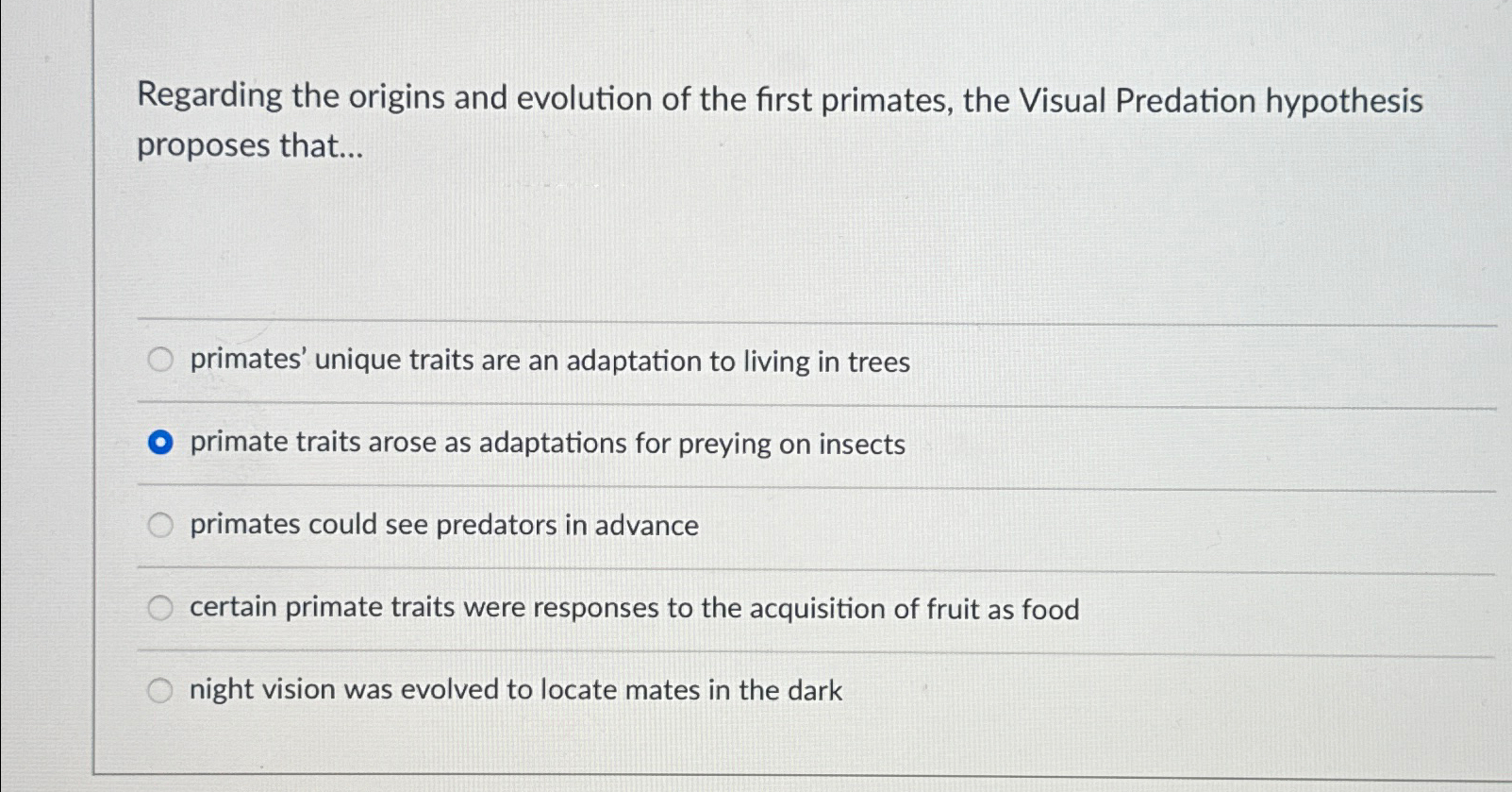 Solved Regarding the origins and evolution of the first