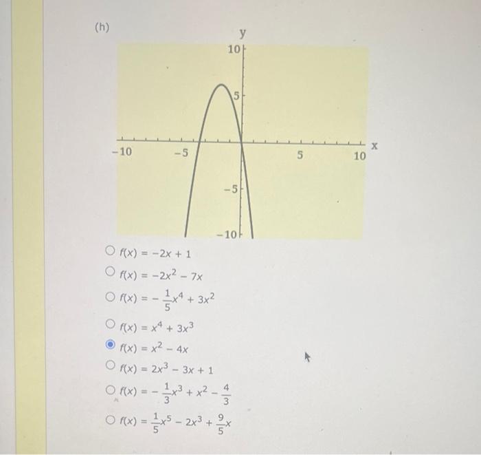 f x )= 2x 3 7x 2 5x 4