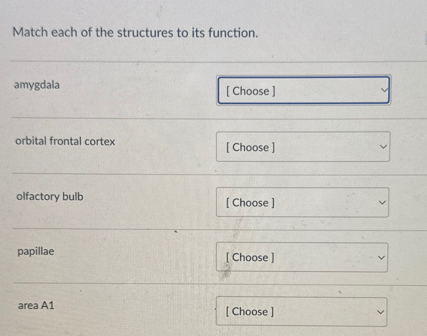 Solved Match each of the structures to its | Chegg.com