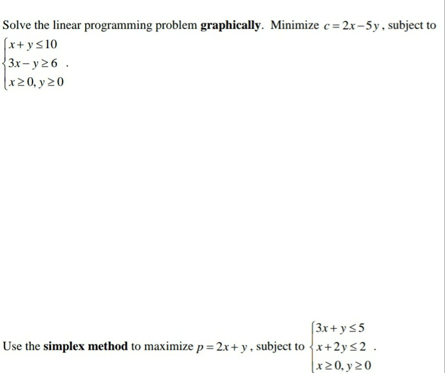 Solved Solve the linear programming problem graphically. | Chegg.com