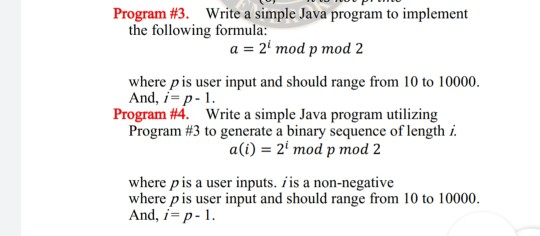 Solved Program 3 Write A Simple Java Program To Impleme Chegg Com