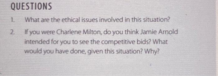 Solved QUESTIONS 1. What are the ethical issues involved in | Chegg.com