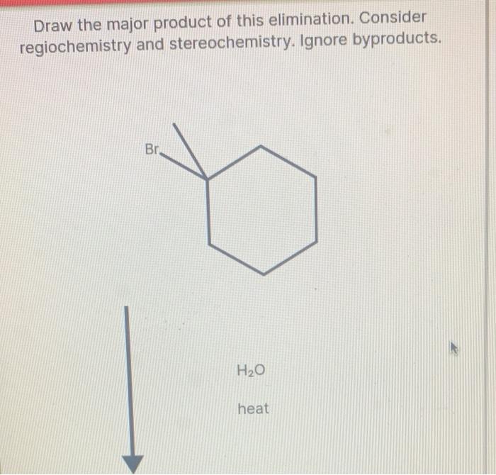 Solved Draw the major product of this elimination. Consider