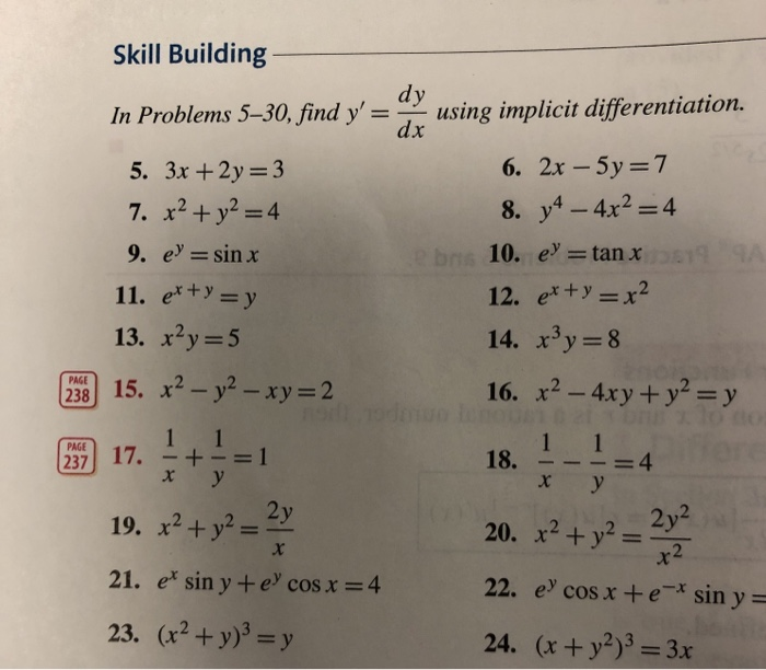 Solved Skill Building In Problems 5 30 Find Y 5 3x 2y Chegg Com