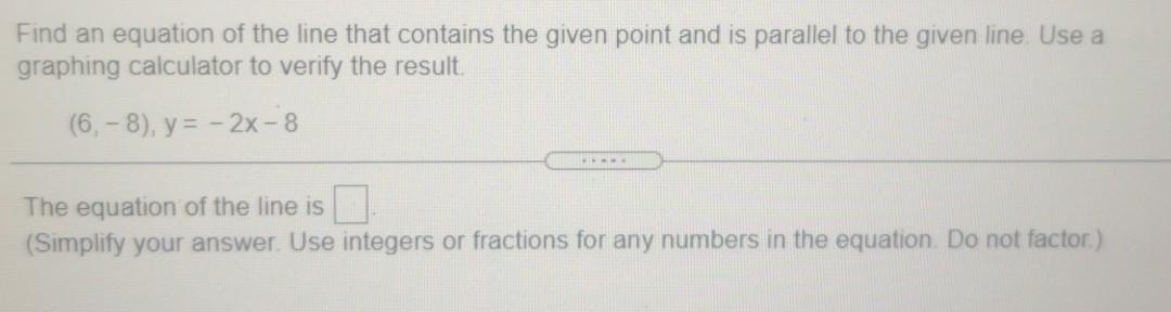Solved Find an equation of the line that contains the given | Chegg.com