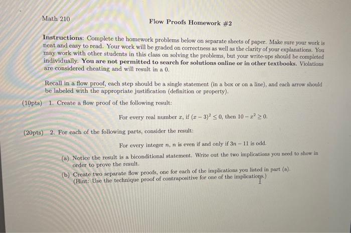 homework problems answers