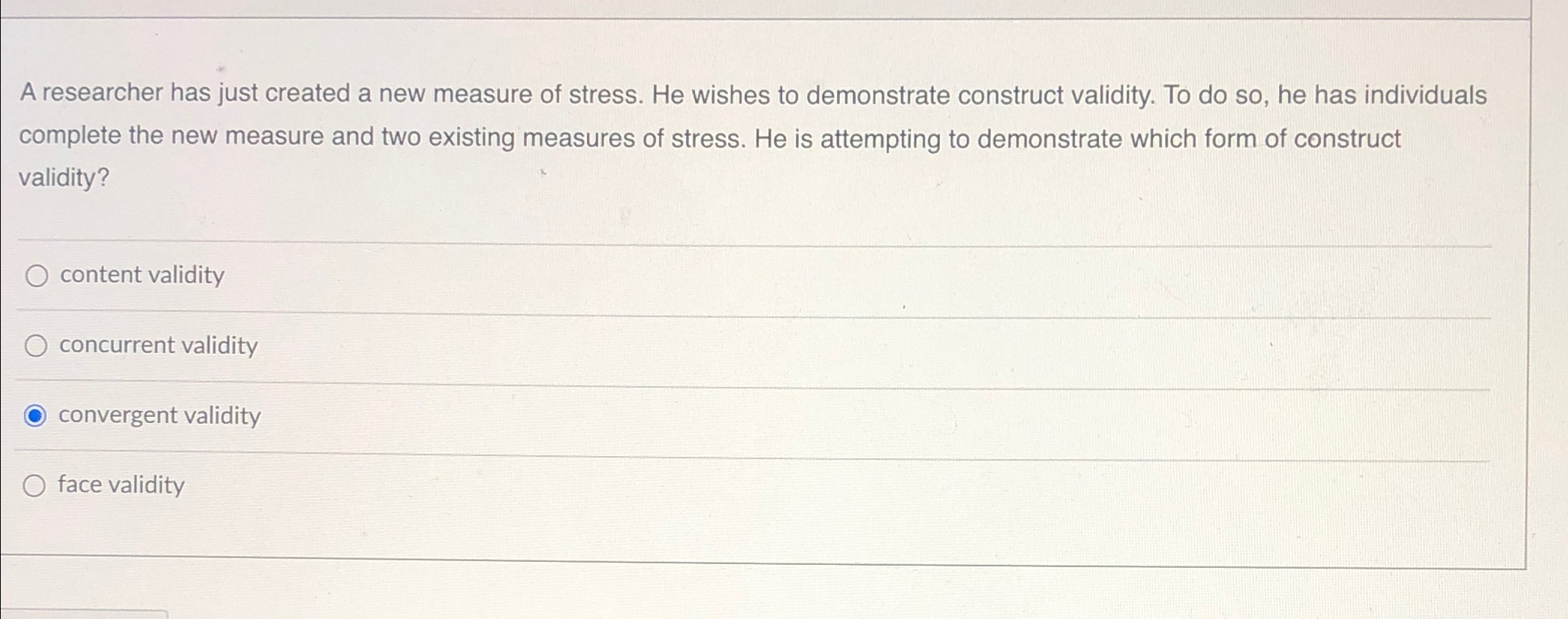 Solved A researcher has just created a new measure of | Chegg.com