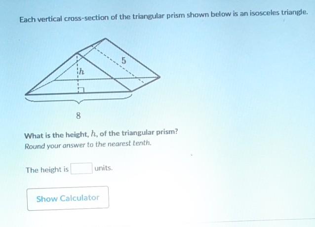 Solved Each Vertical Cross Section Of The Triangular Pris Chegg Com