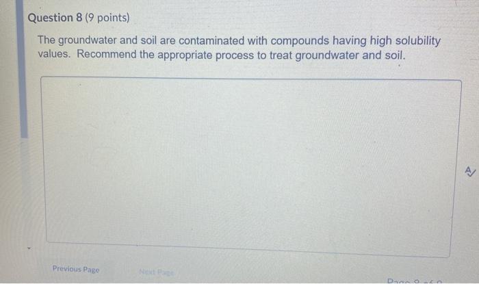 Solved Question 8 (9 points) The groundwater and soil are | Chegg.com