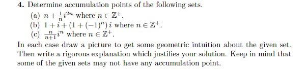 Solved 4. Determine accumulation points of the following | Chegg.com