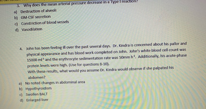 Solved 3. Why does the mean arterial pressure decrease in a | Chegg.com