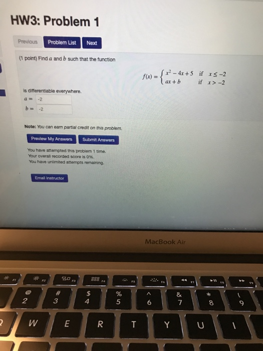 Solved HW3: Problem 13 Previous Problem List Next (1 point) | Chegg.com
