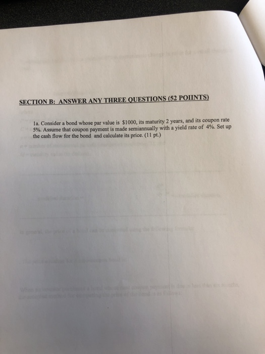 Solved Section B Answer Any Three Questions 52 Poiints