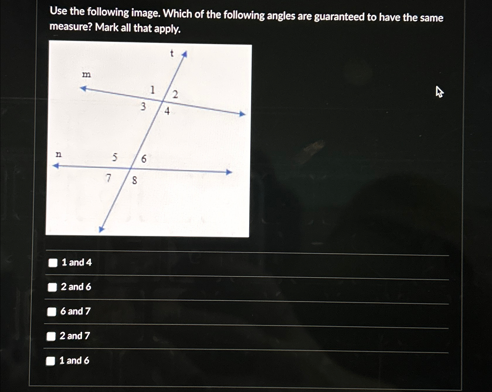 Solved Use the following image. Which of the following | Chegg.com