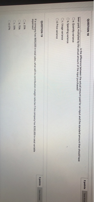 Solved QUESTION 18 3 points Save Anar is the difference | Chegg.com