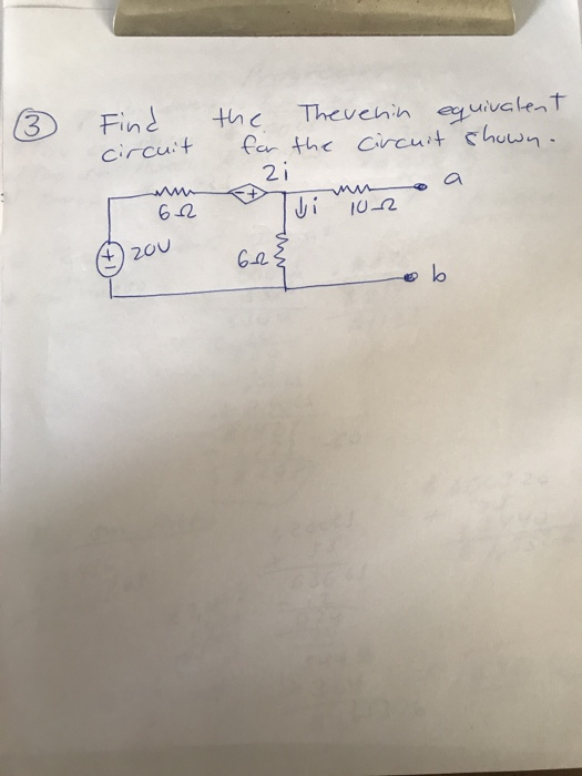 Solved 3 Find the circuit Thevenin equivalent for the | Chegg.com