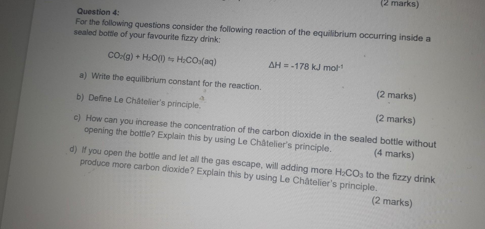 Solved Question 4: For the following questions consider the | Chegg.com