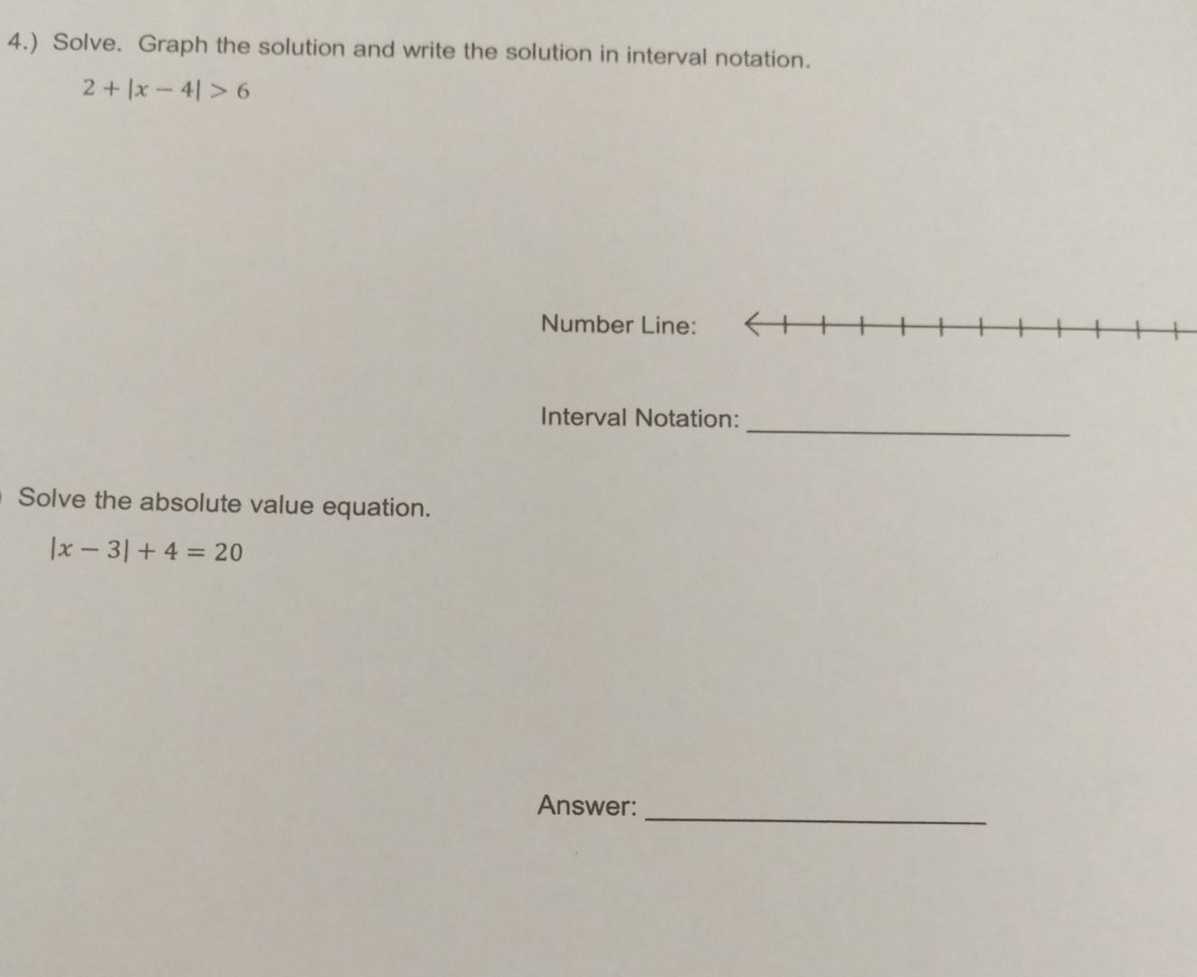 Solved 4 Solve Graph The Solution And Write The Solution Chegg Com   Image 