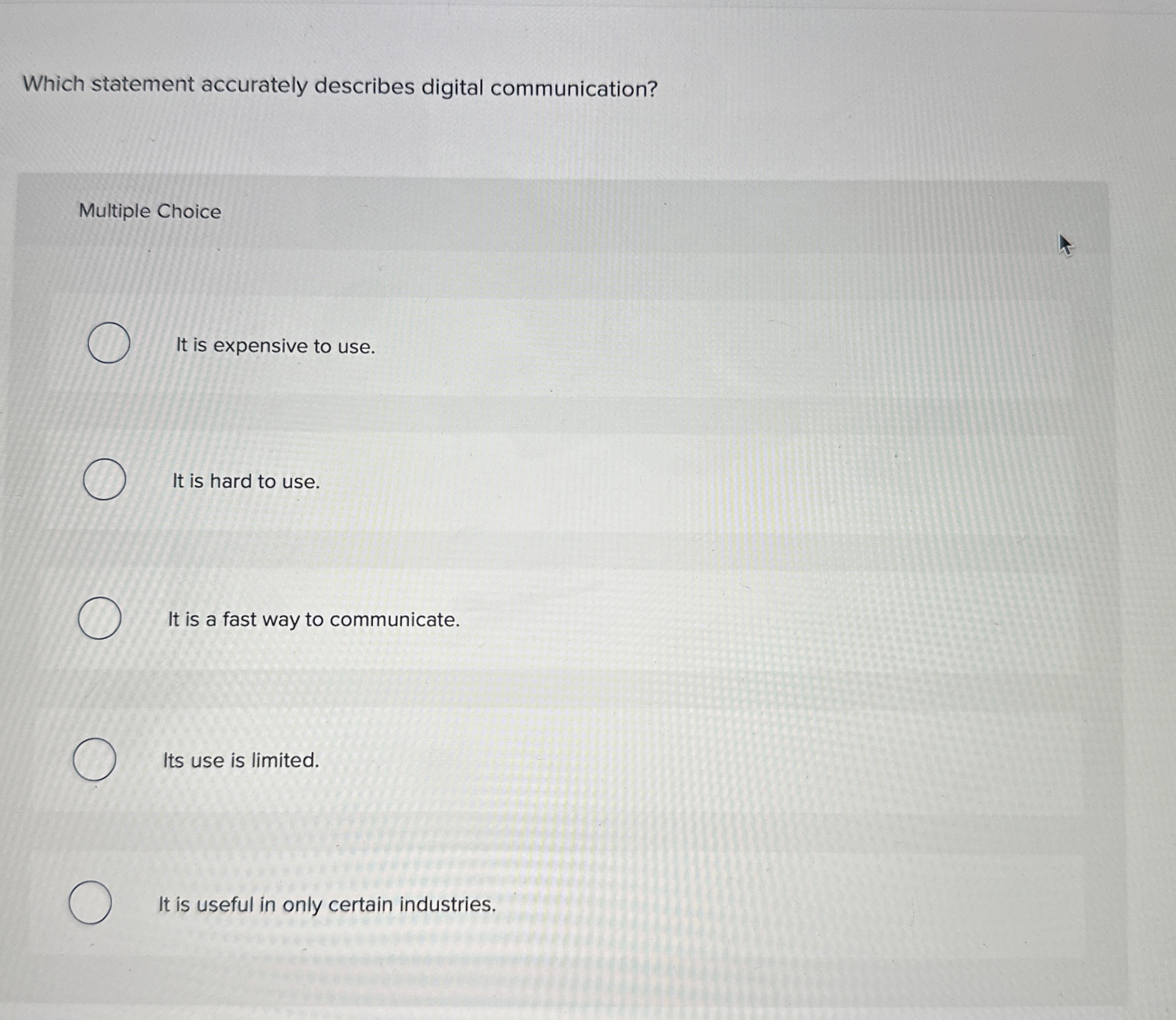 Solved Which statement accurately describes digital | Chegg.com