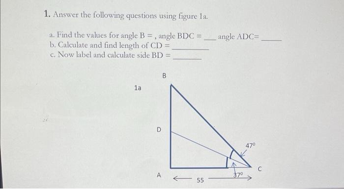 Solved 1. Answer The Following Questions Using Figure 1a. A. | Chegg.com