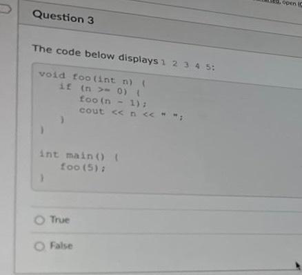 Solved Question 4 A recursive function is designed to | Chegg.com