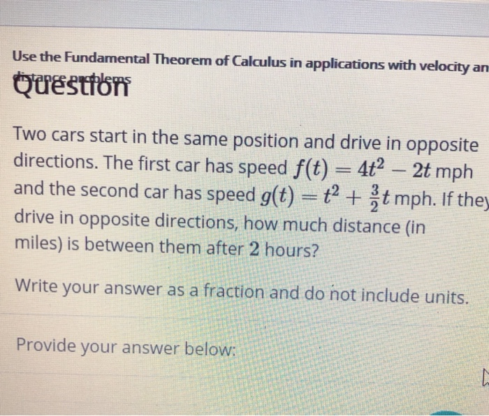 Solved Use the Fundamental Theorem of Calculus in | Chegg.com