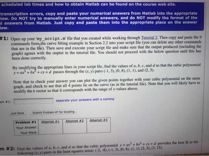 Solved scheduled lab times and how to obtain Matlab can be | Chegg.com