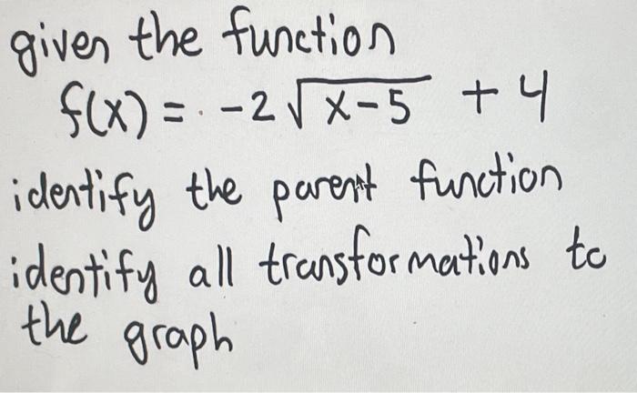 solved-given-the-function-f-x-2-square-root-of-x-5-4-chegg