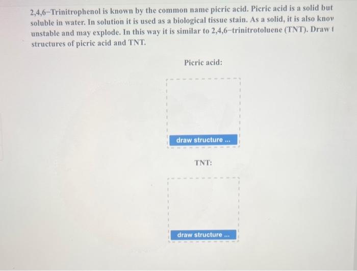 2 4 6 trinitrobenzoic acid common name