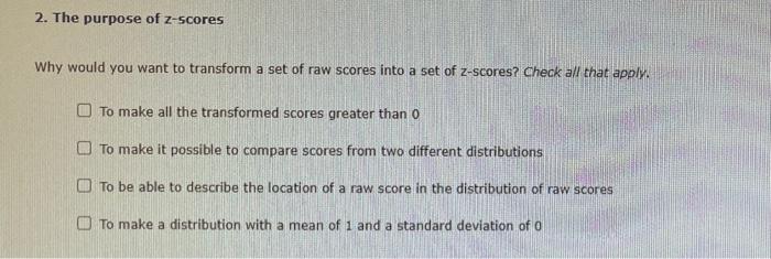 What Is The Purpose Of Z Scores