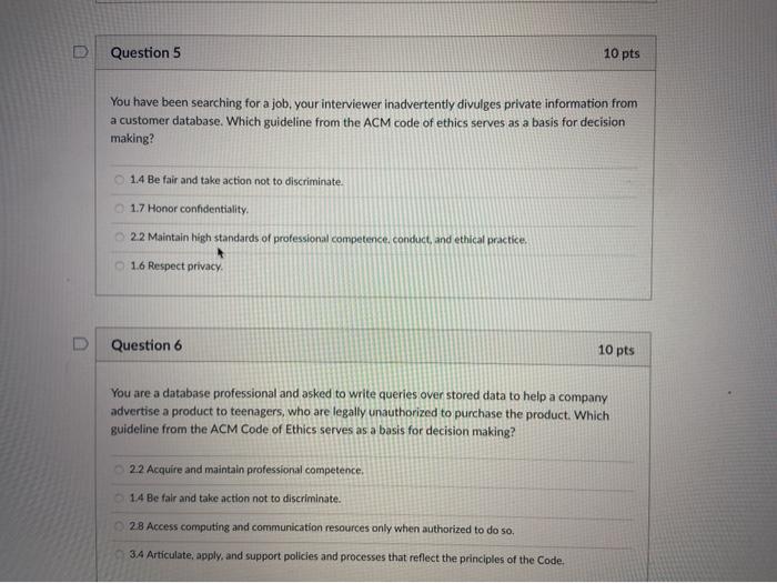 Solved D Question 3 5 pts Which of the following | Chegg.com