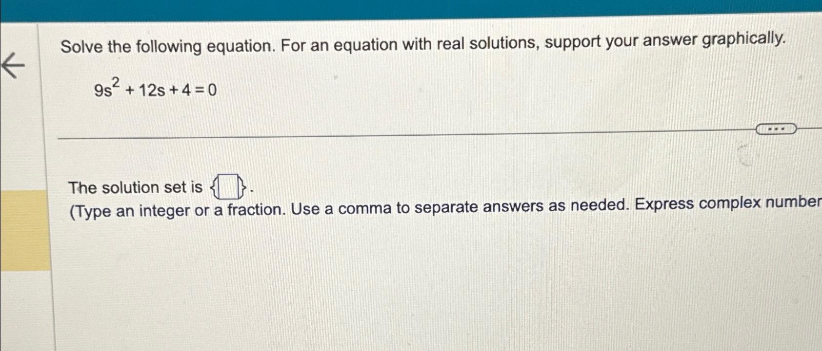 Solved Solve the following equation. For an equation with | Chegg.com
