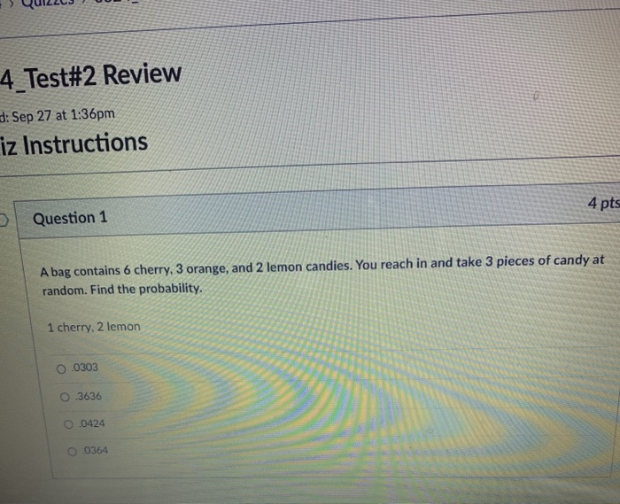 Solved 4_Test#2 Review : Sep 27 at 1:36pm iz Instructions 4 | Chegg.com